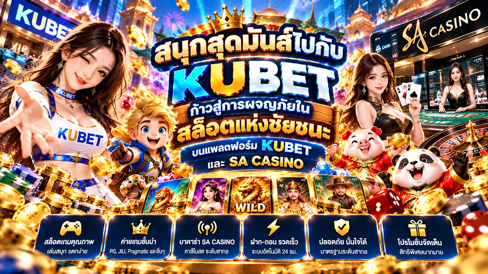 สนุกสุดมันส์ไปกับ Kubet ก้าวสู่การผจญภัยในสล็อตแห่งชัยชนะ บนแพลตฟอร์ม KUBET และ sa casino